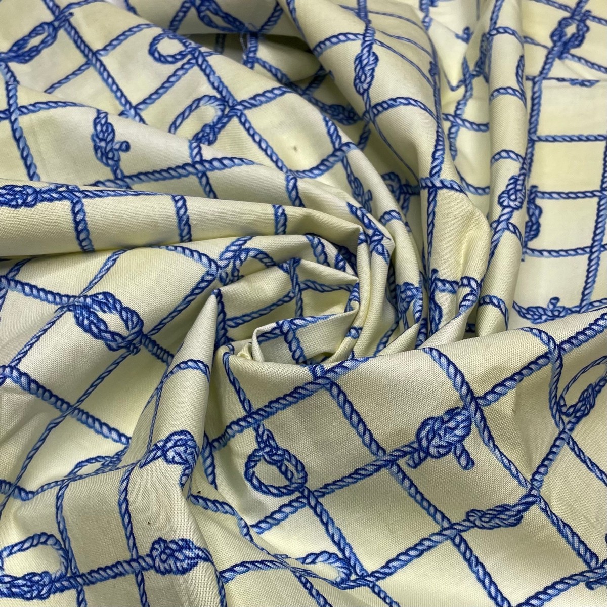 UB - All Knotted Up - Cotton Woven - Yellow/Blue Knots - 0.55M Bundle