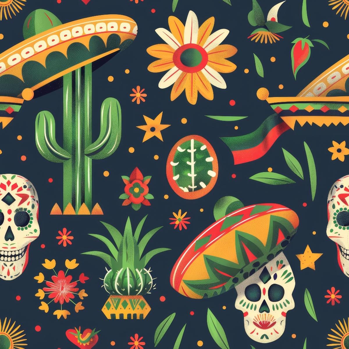 Celebrate Mexico Pattern 11 Quilting Cotton Fabric