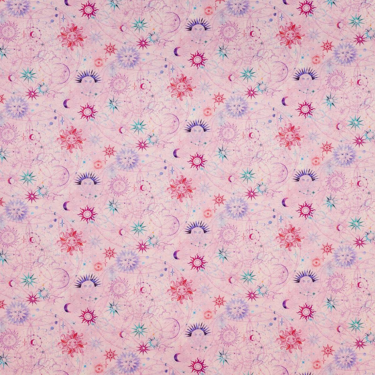 Celestial Skies Fabric Collection - Sun and Moon Light Plum