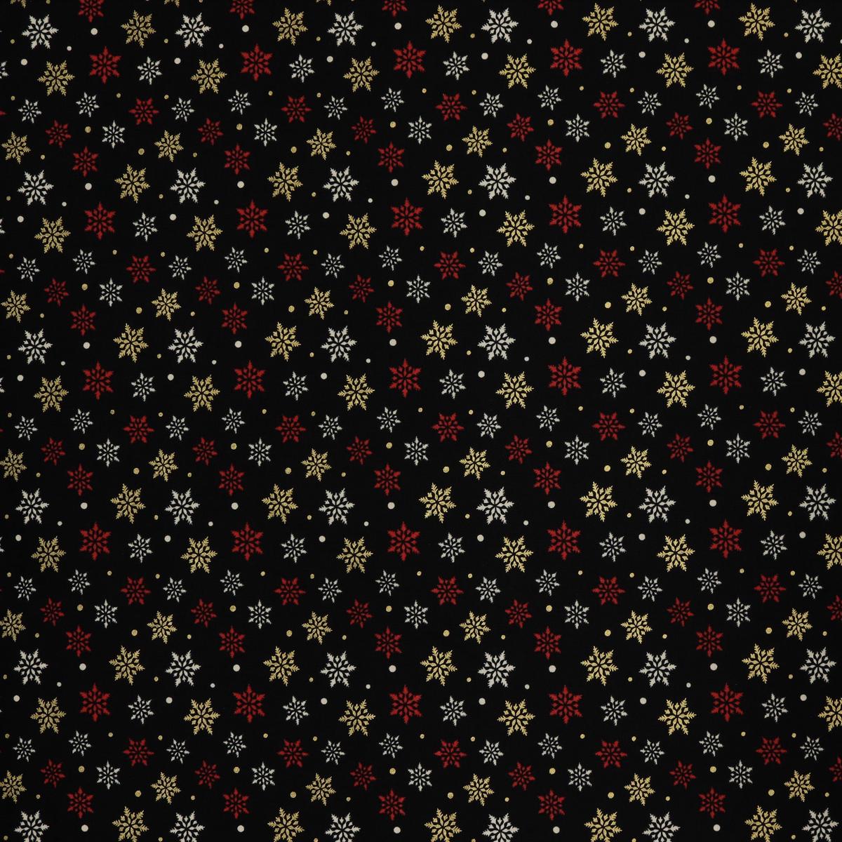 Holiday Tidings Fabric Collection - Snowflake Splendor Black