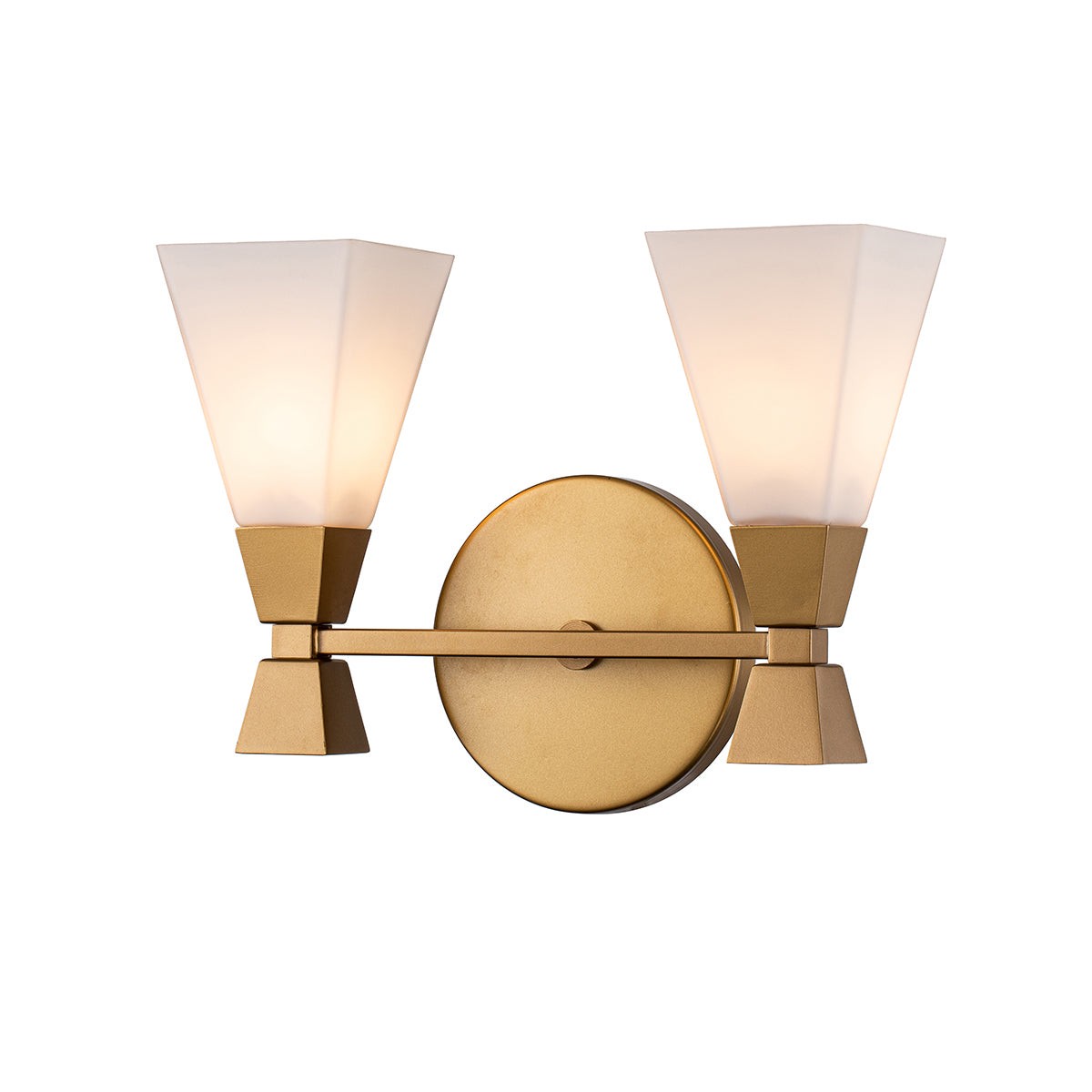 Lucas + McKearn Bowtie 2 Light Bath Bar in Laquered Gold