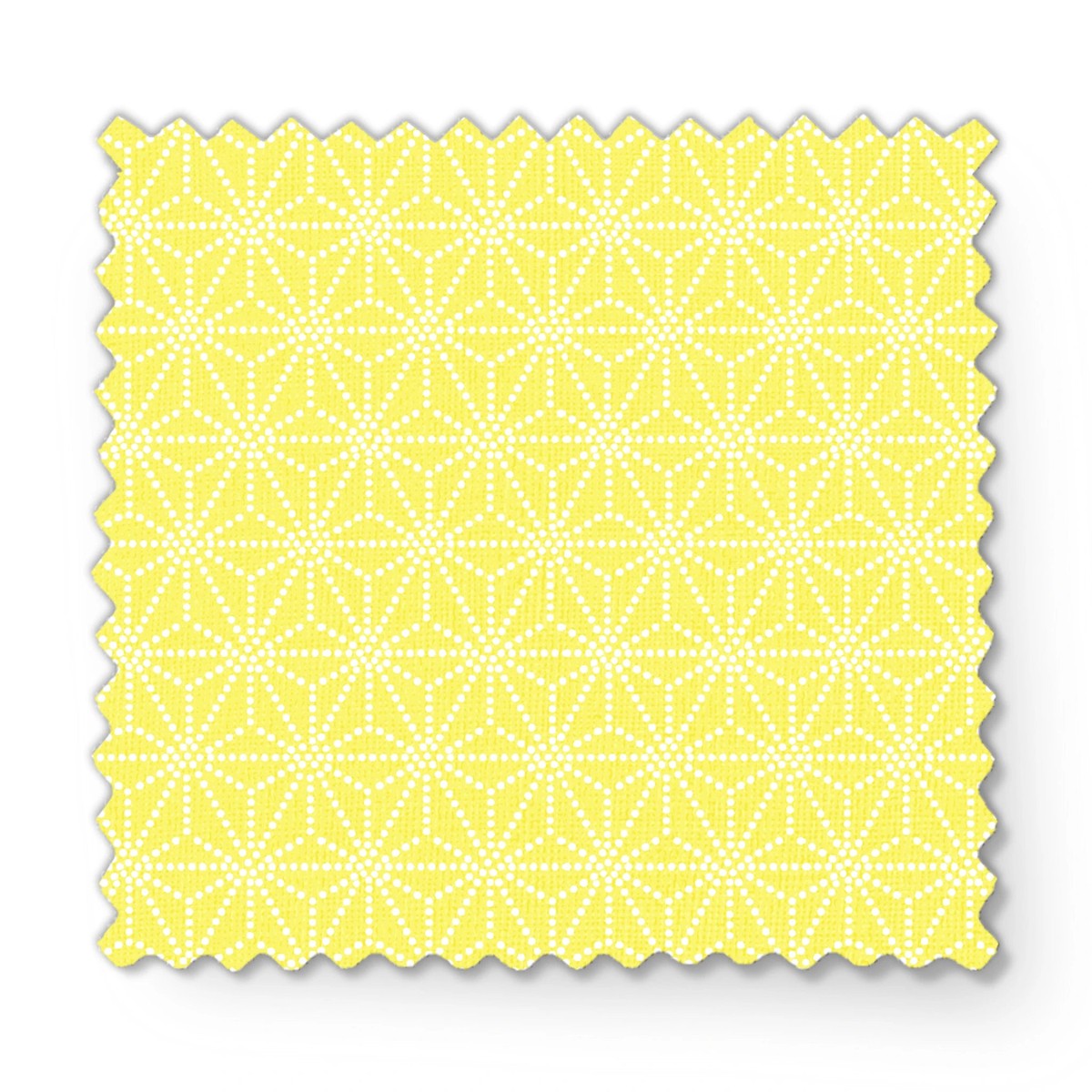 Dotted Starburst on Yellow Fabric
