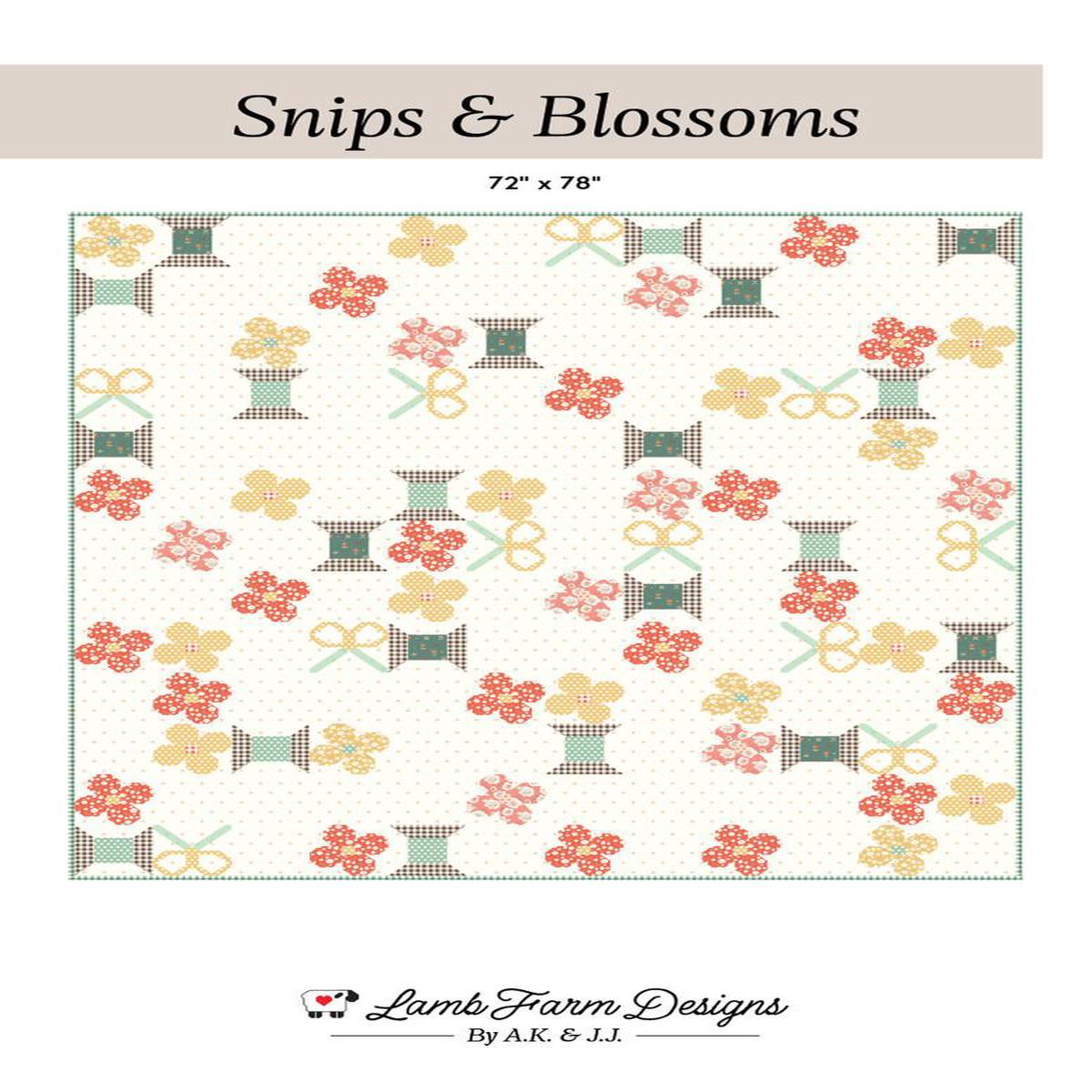 SALE Snips & Blossoms Quilt PATTERN P226 - Lamb Farm Designs - Riley Blake Designs - INSTRUCTIONS Only - Confident Beginner