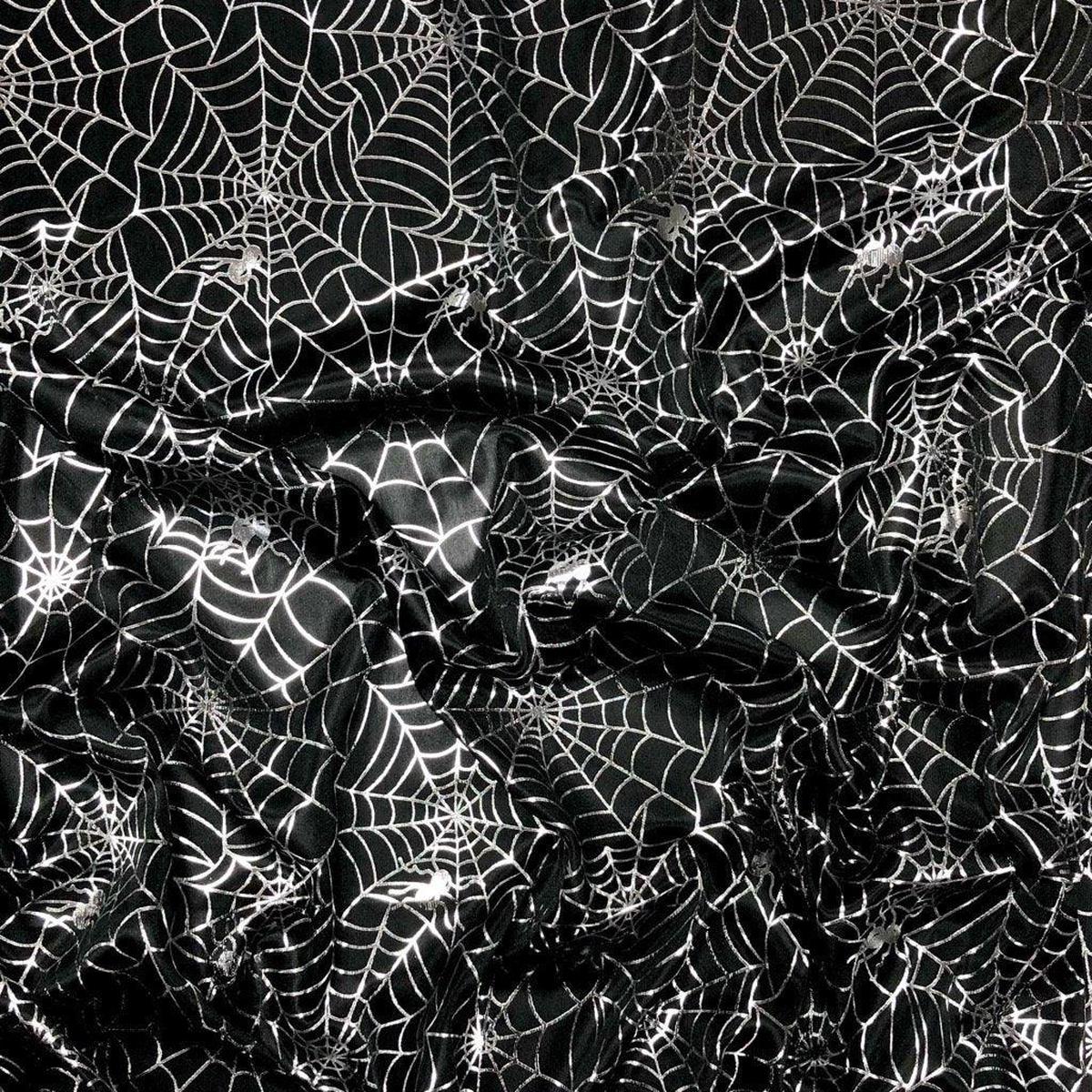 Spider Web Foil Fabric
