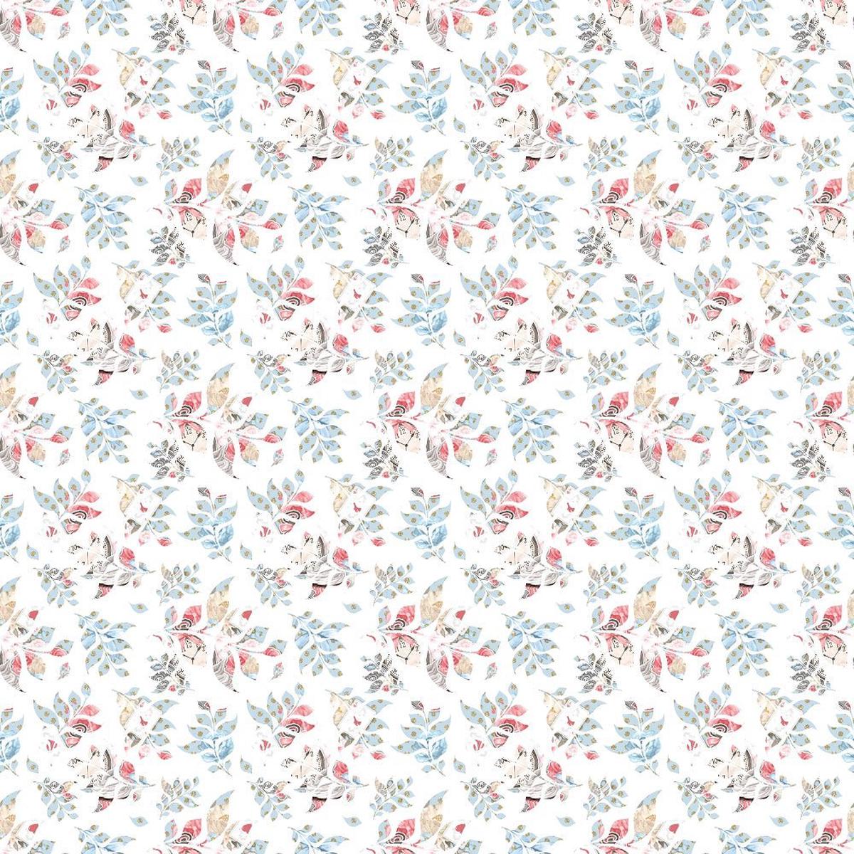 Watercolor Alice in Wonderland Pattern 5 Fabric