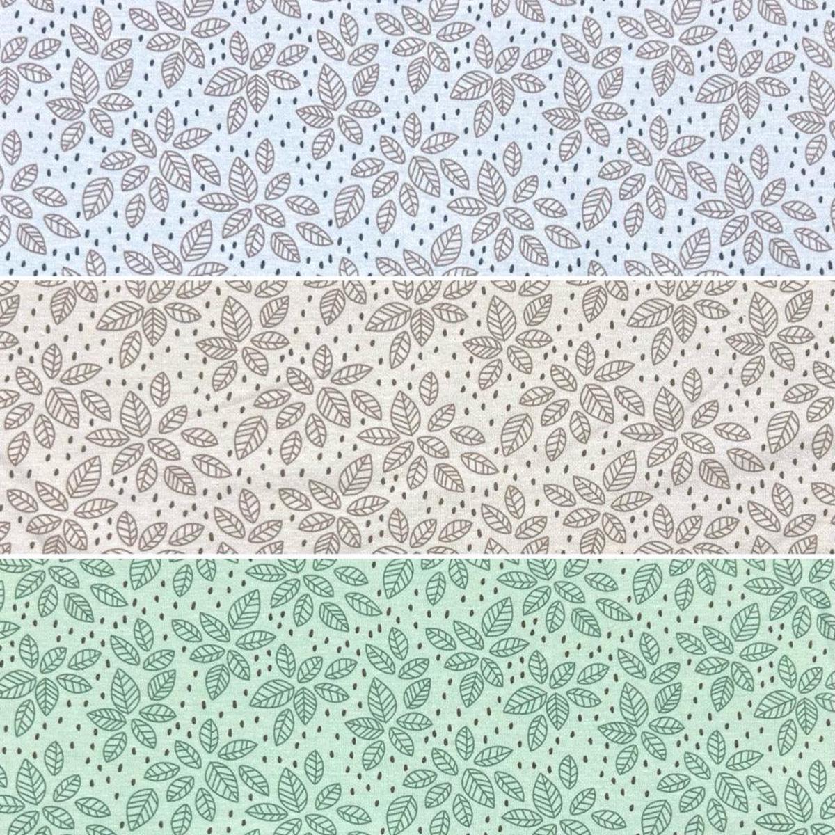 Spotty Leaves Cotton Jersey Fabric