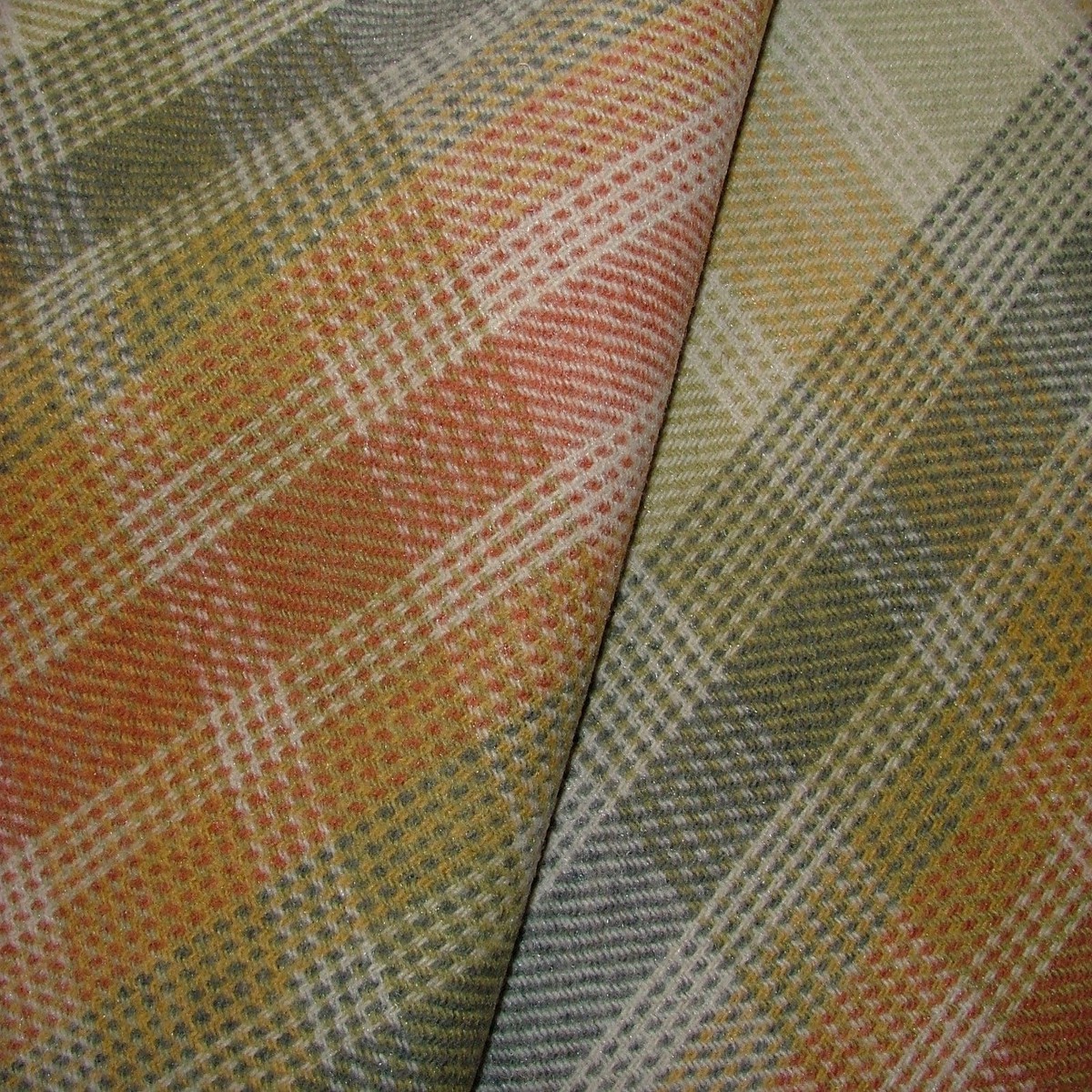 iLiv Tartan Curtain Fabric 1.1 Metres Fair Isle Willow Wool Upholstery Cushion