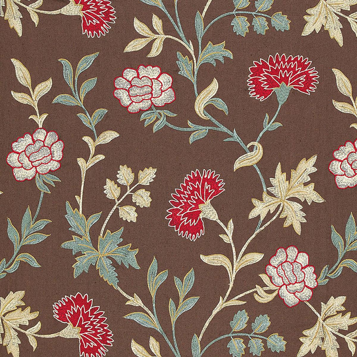 Sheridan Embroidery Crimson Fabric