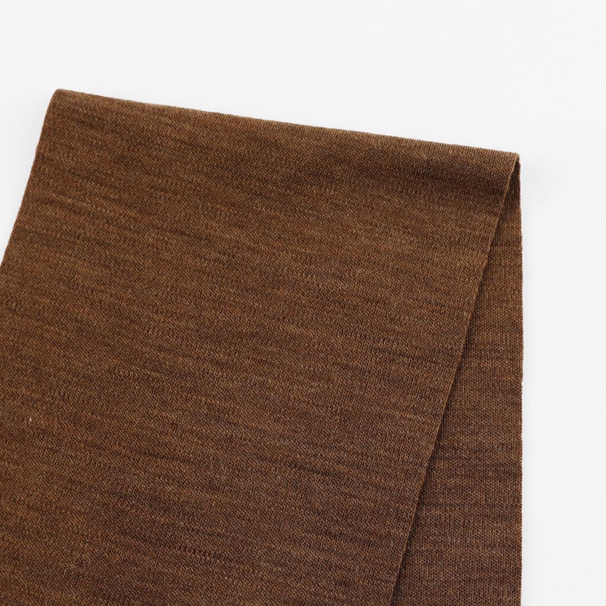 Pure Merino Interlock - Pecan Marle