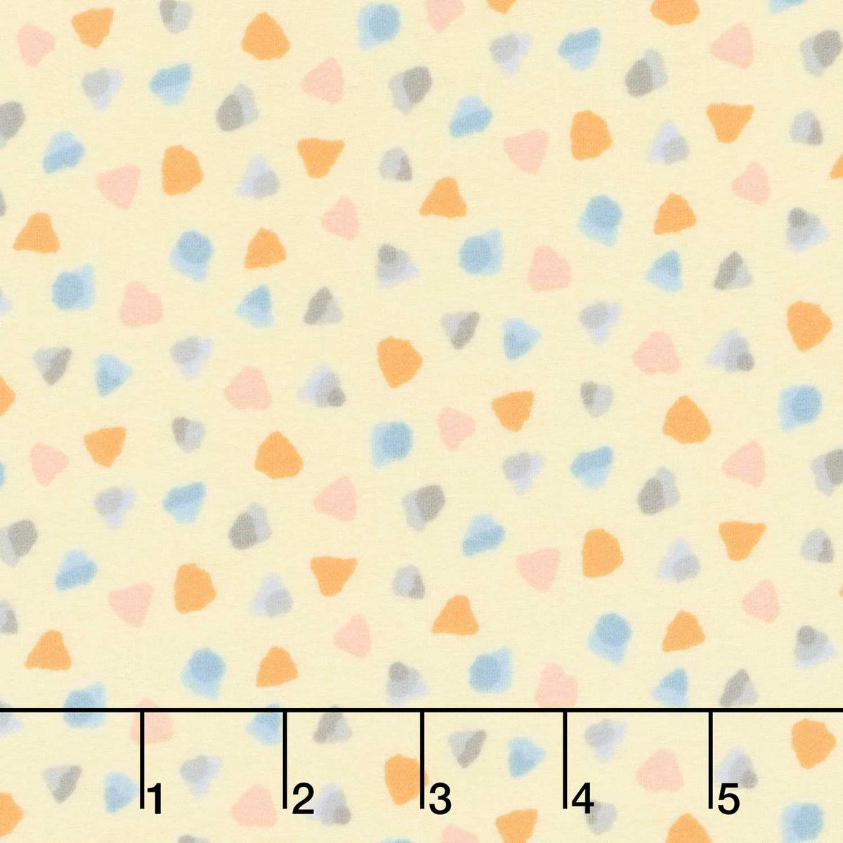 Baby Dino Comfort Flannel - Dino Geo Light Yellow Yardage