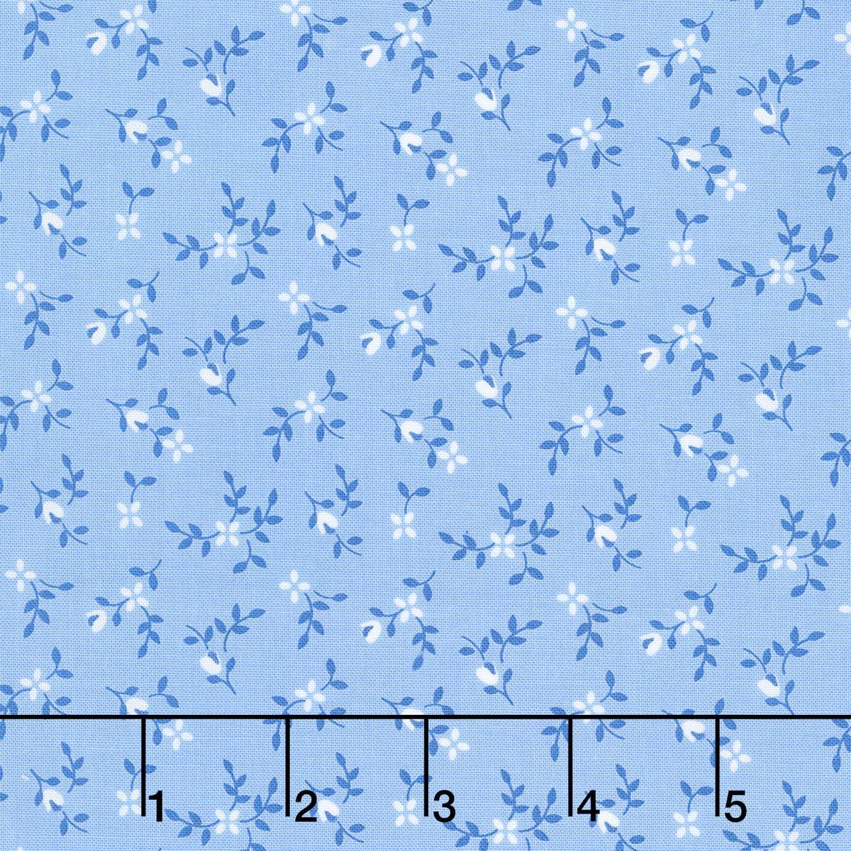 Cali and Co. - Vine and Bud Sky Blue Yardage