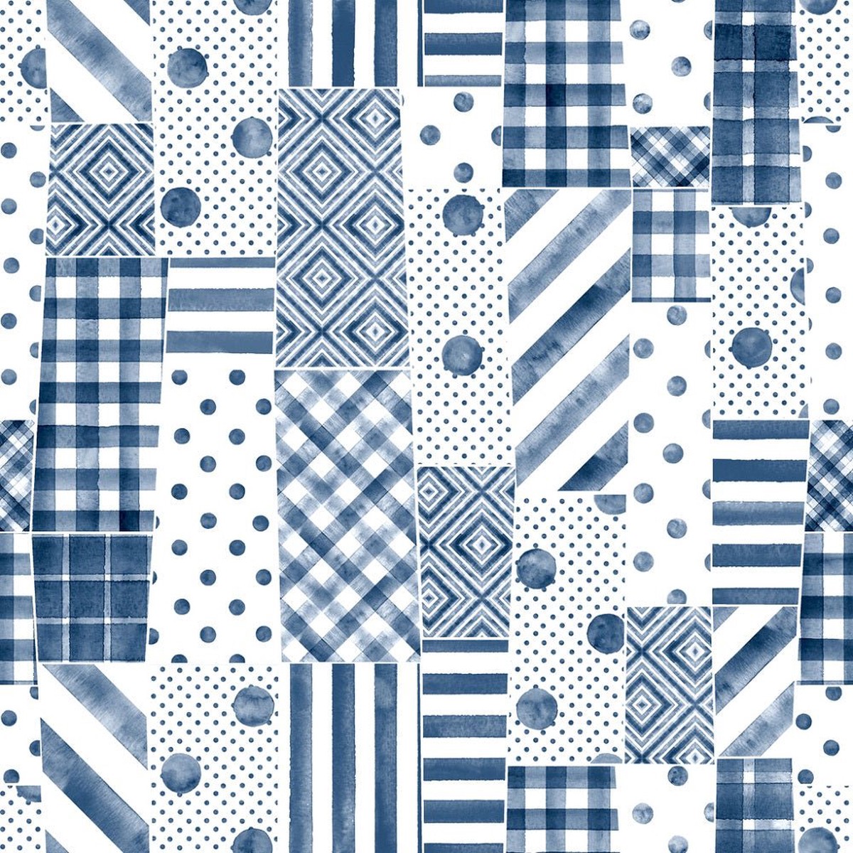 Trendy Patchwork Pattern 1 Fabric