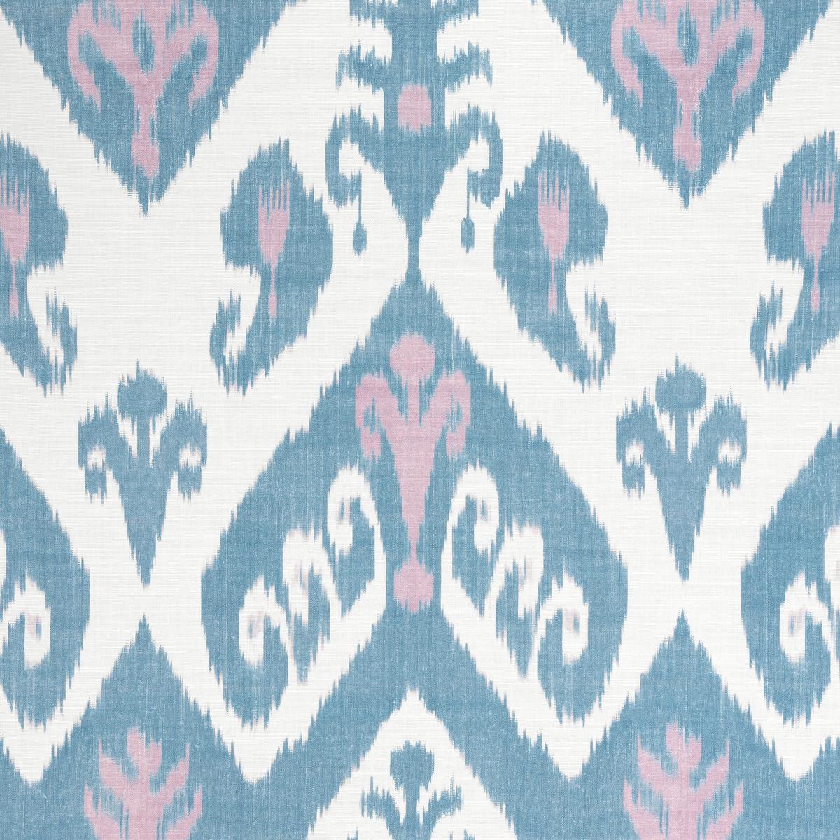 Indies Ikat Lavender and French Blue Fabric