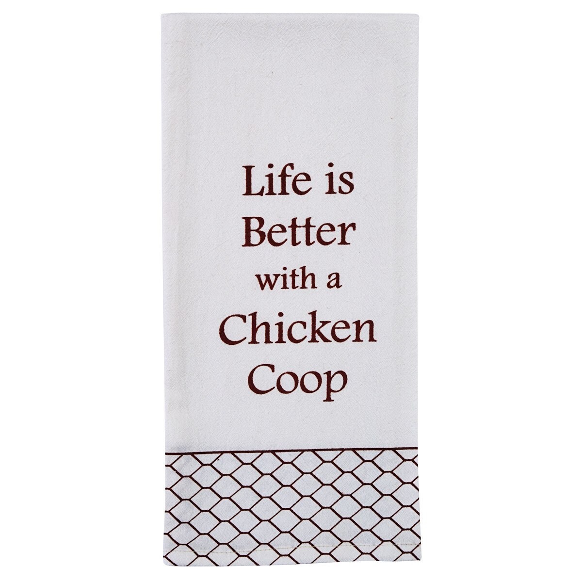 Life Is Better Flour Sack Printed Dishtowel