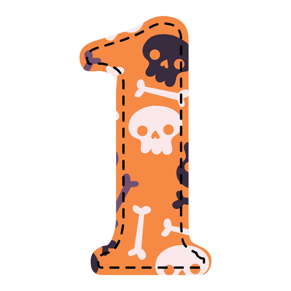 Spooky Number 1 Fabric Panel