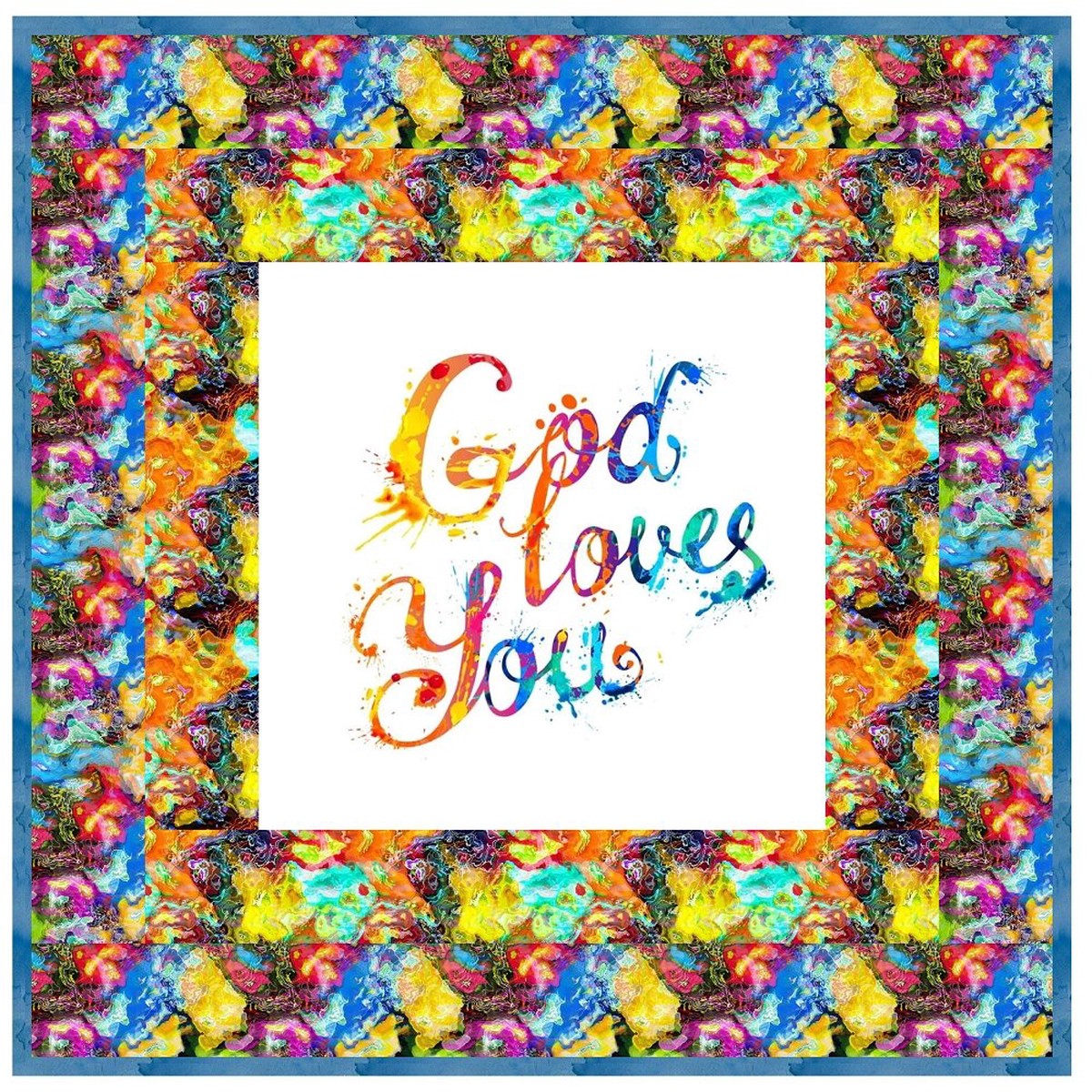 The Color of Gods Love Wall Hanging 42 x 42