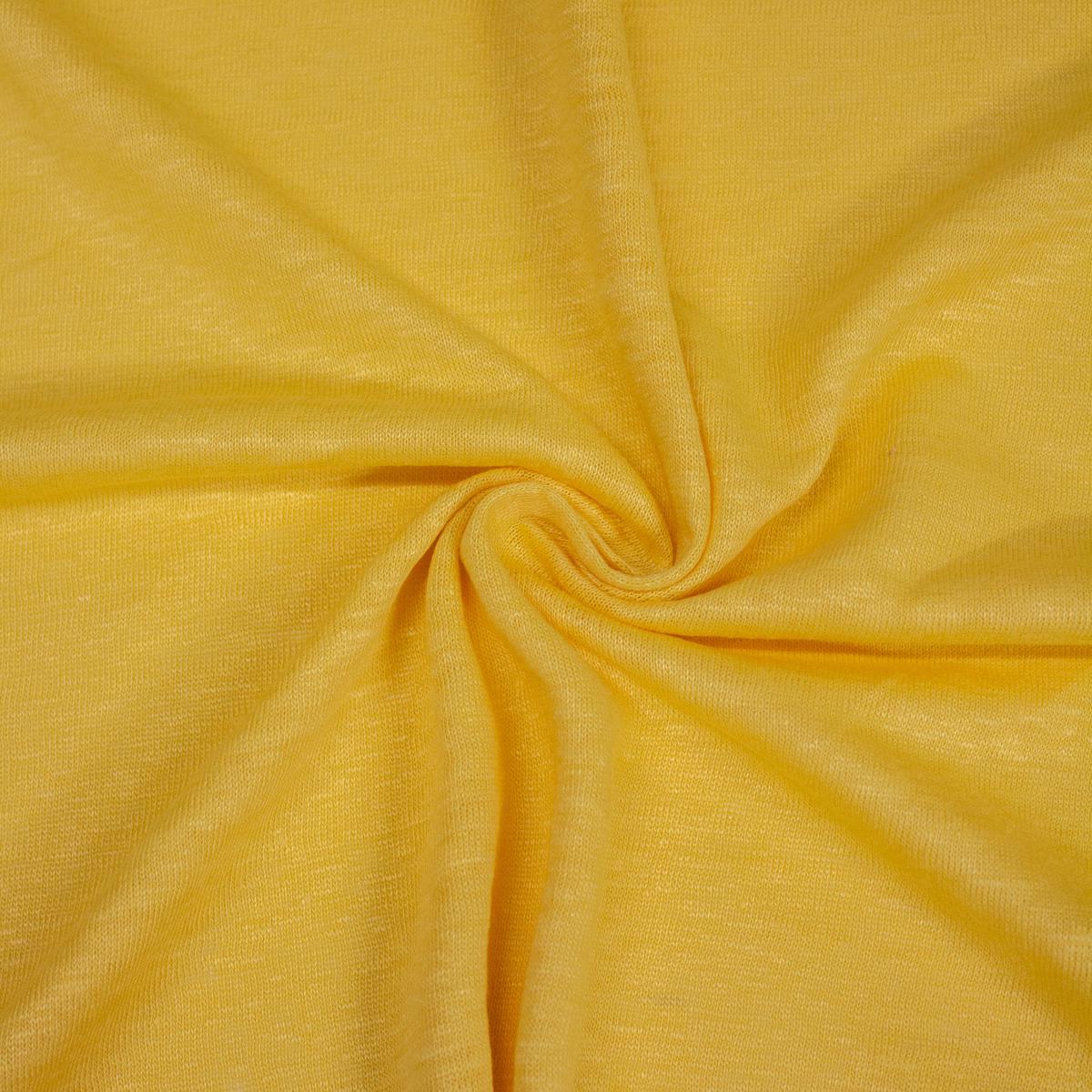 Ary Sunflower Yellow Linen Jersey Fabric