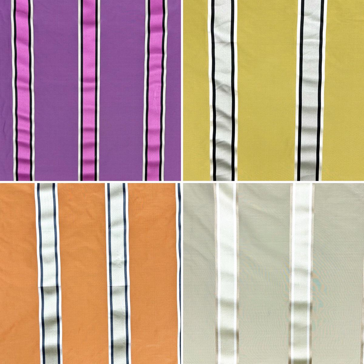 Pastel Stripe Silk Curtain Fabric