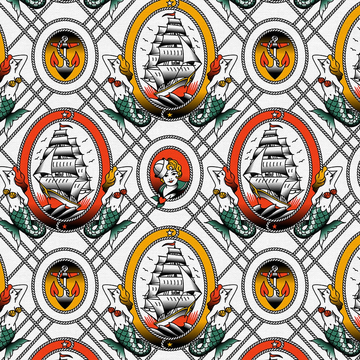 Sailor Tattoos - White