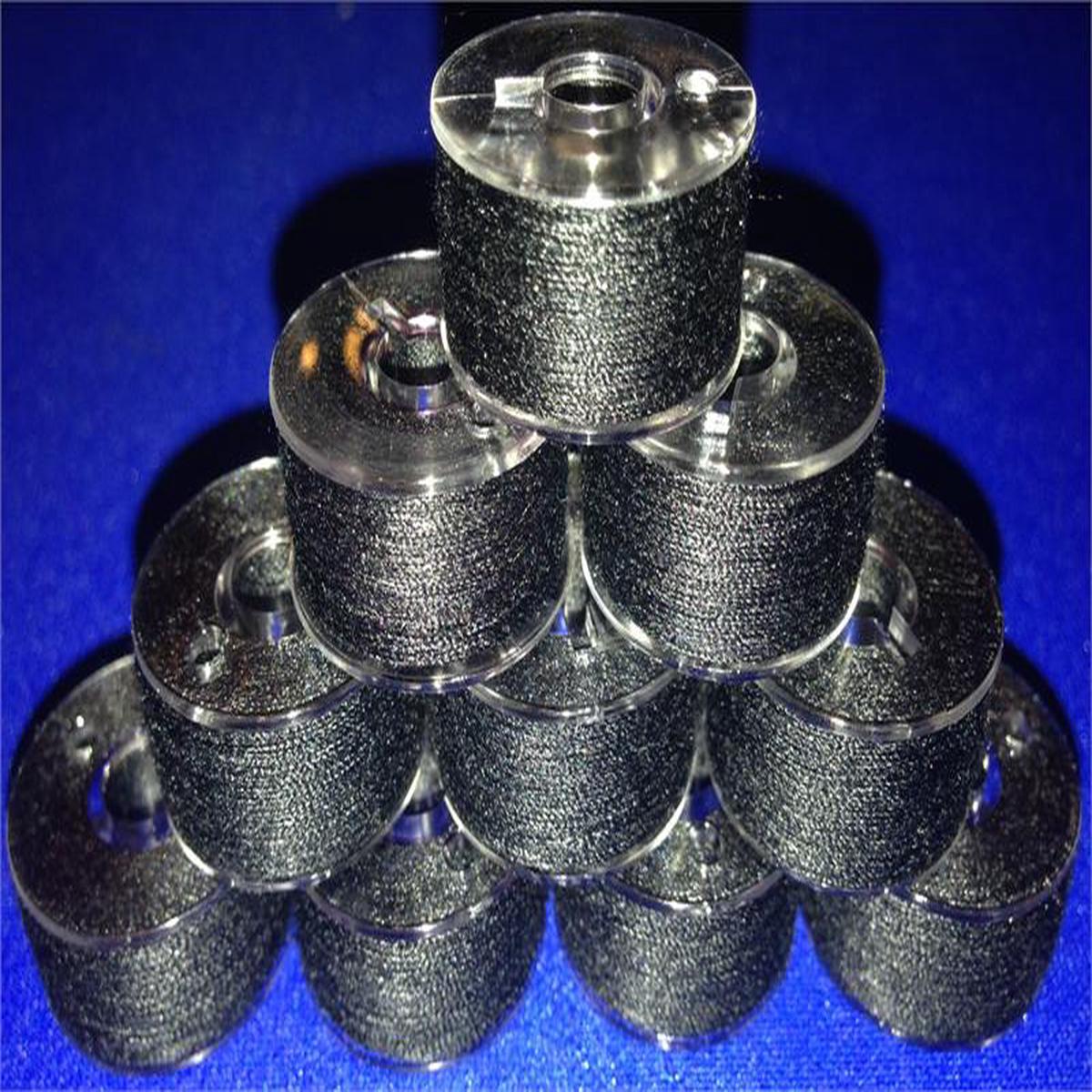 Prewound 90 Weight Black Thread Embroidery Bobbins Size A Class 15 Style 15J SA156