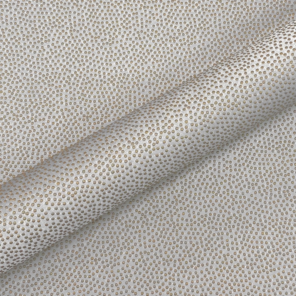 Teleia Silver Modern Dotted Upholstery Fabric 57"