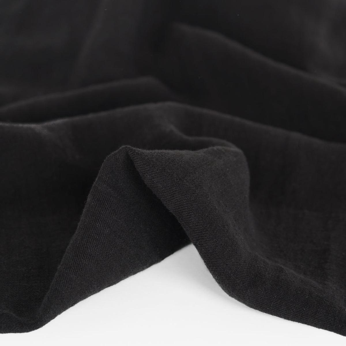 6.5oz Laundered Linen Twill - Black