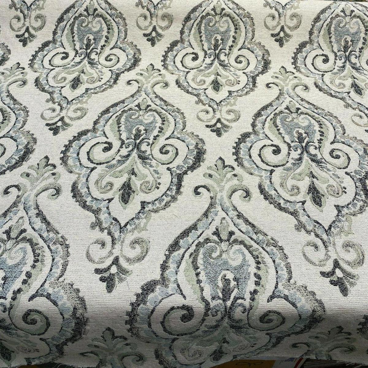 Swavelle Shamaris Marsh Antique Damask Chenille Upholstery Fabric by the yard