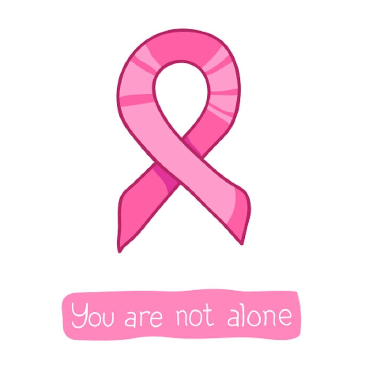 You Are Not Alone Ribbon Fabric Panel