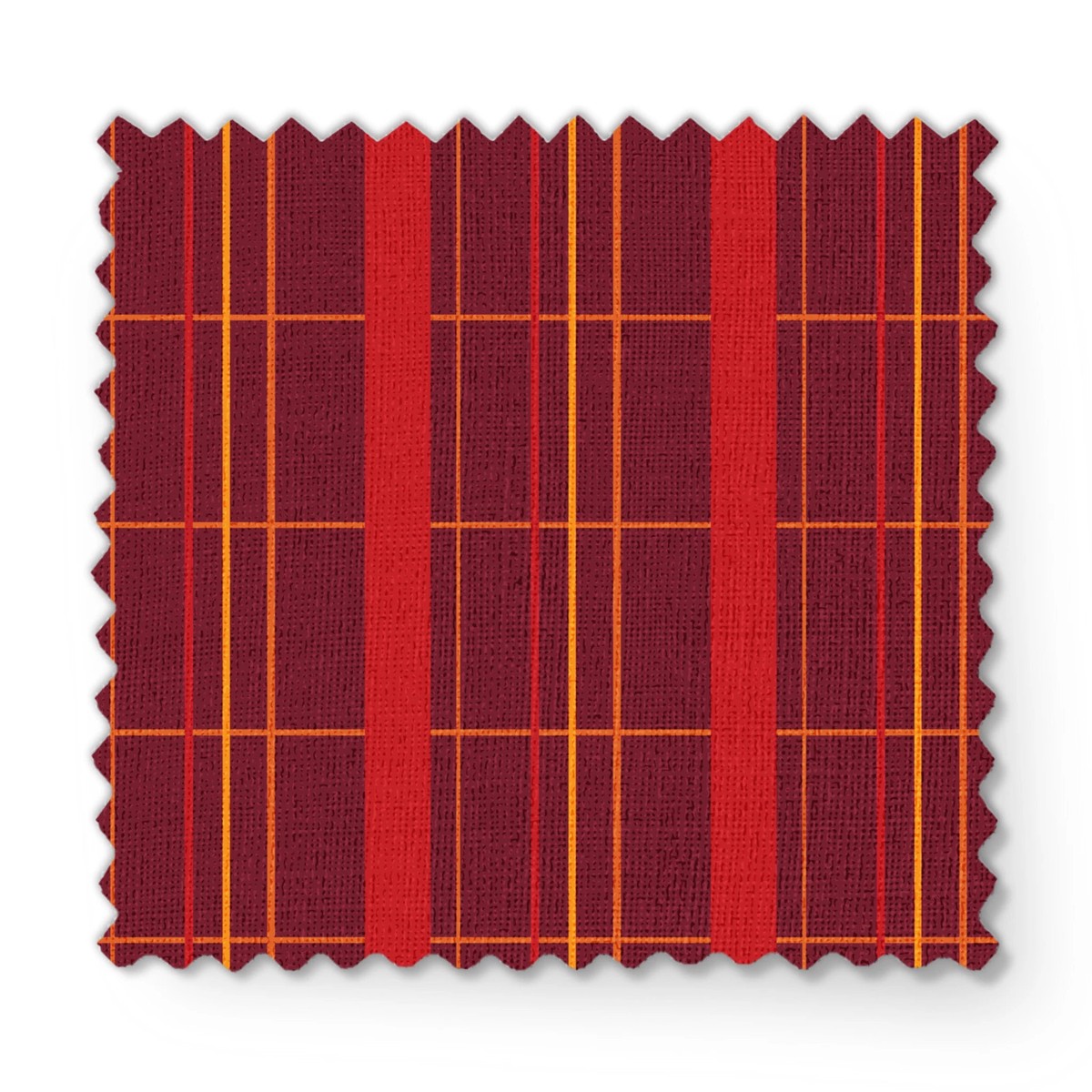 Holly Plaid on Berry & Red Fabric