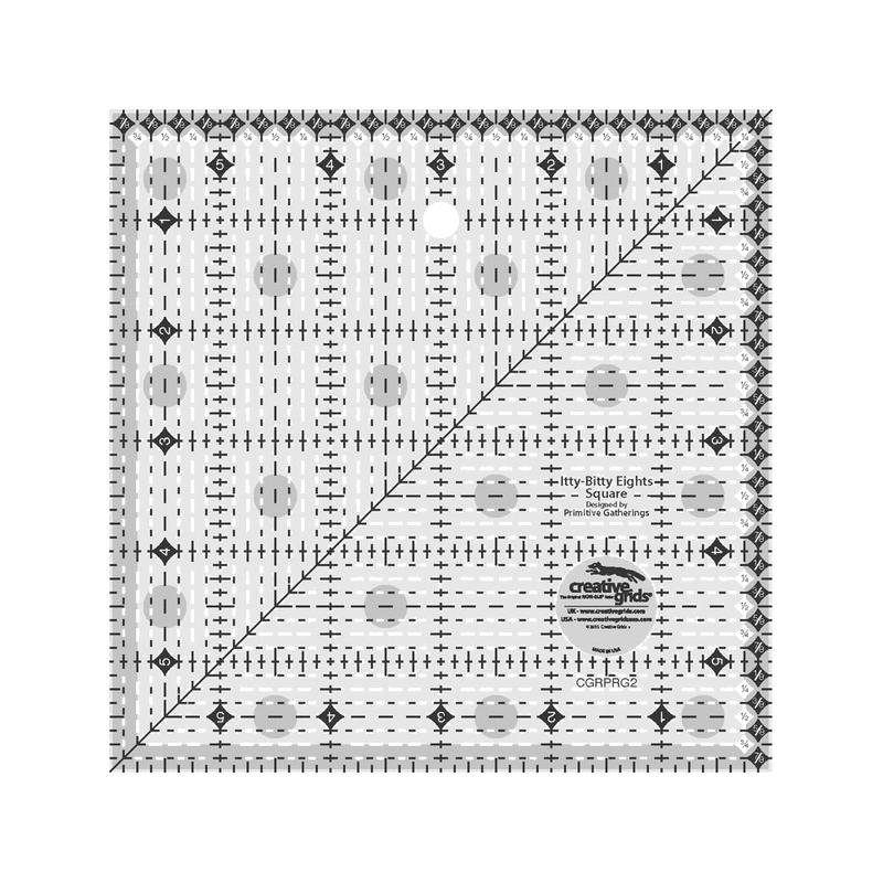 Creative Grids 6" Itty-Bitty Eights Square Ruler CGRPRG2
