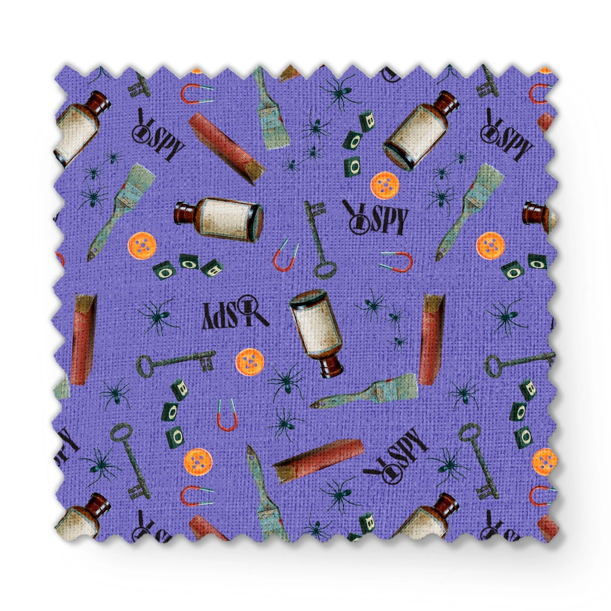 I Spy Halloween on Purple Fabric