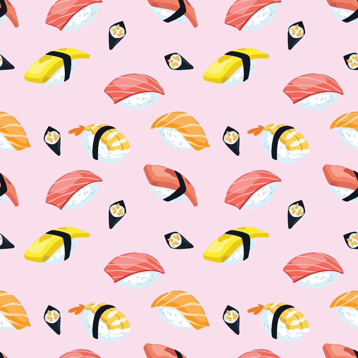 My Favorite Sushi Pattern 10 Quilting Cotton Fabric