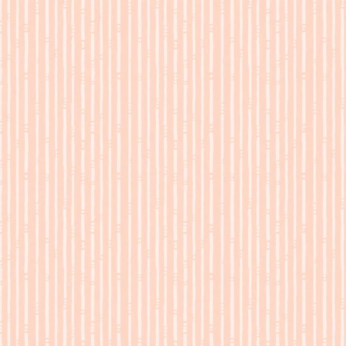 Serenity Blooms - Stripes - Peach 44" / 45" Fabric Per Yard