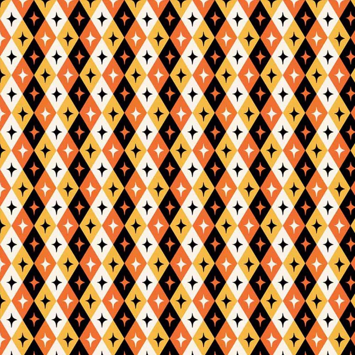 P&B Textiles - Midnight Masquerade by Heather Dutton - Packed Diamonds - Multi - Yardage