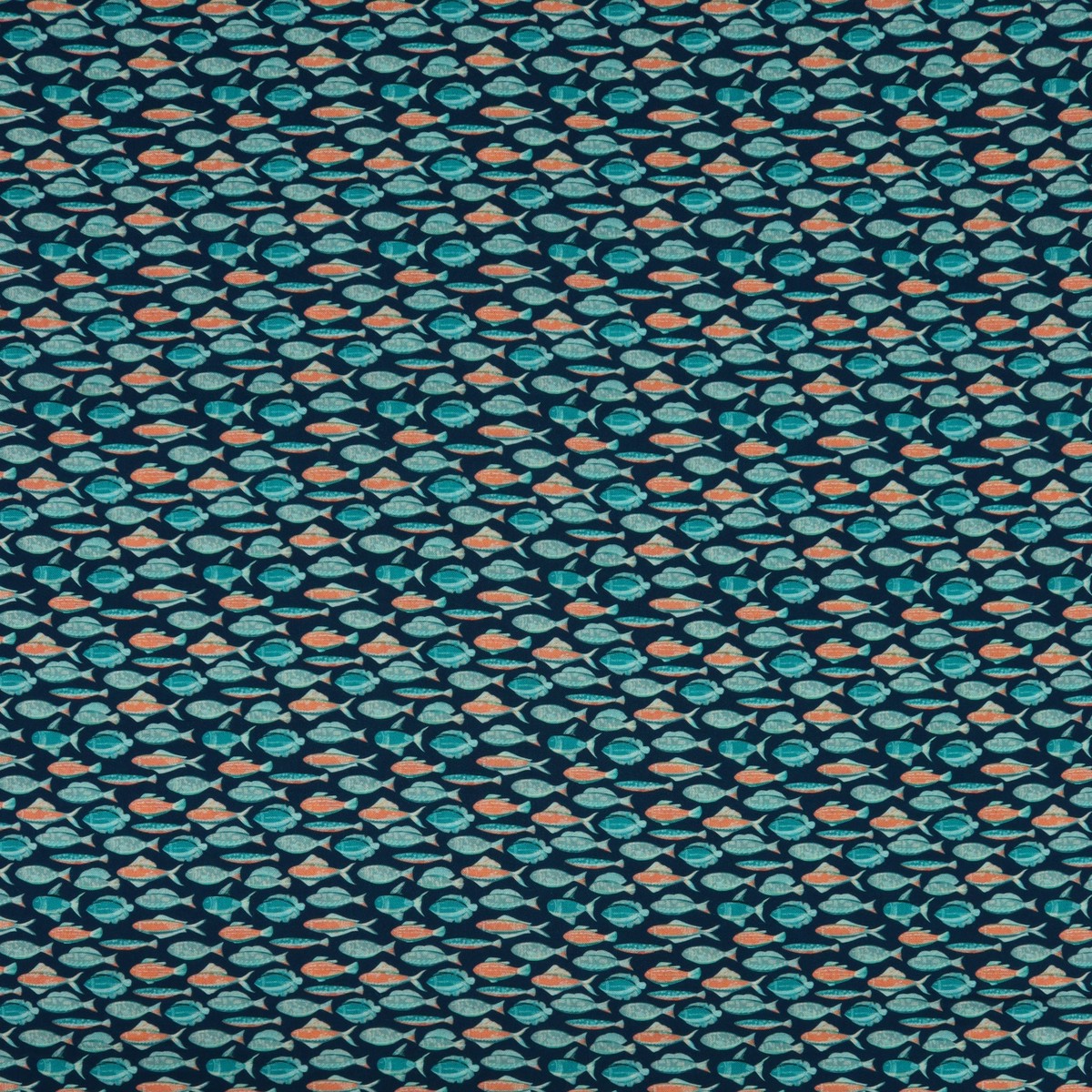 Under The Sea Fabric Collection - Fish Swim Navy