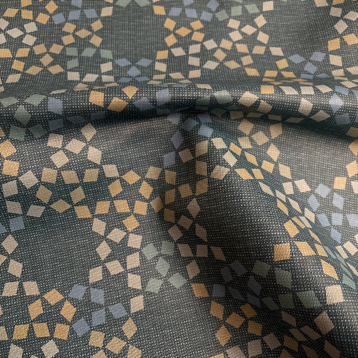 Remnant of Designtex Interplay Deep Ocean Upholstery Vinyl