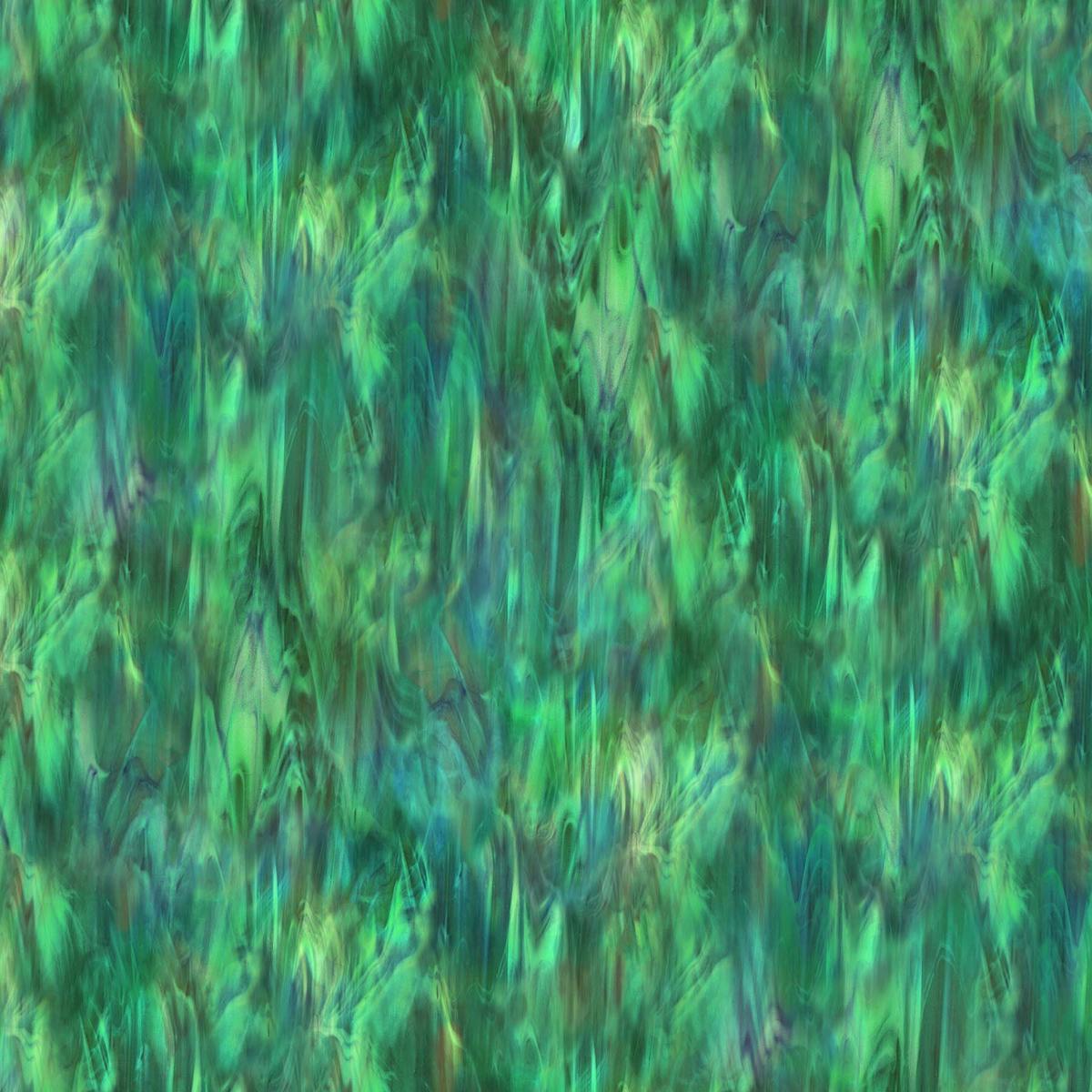 Spirit of Love Quilt Fabric Stained Glass Dk Green