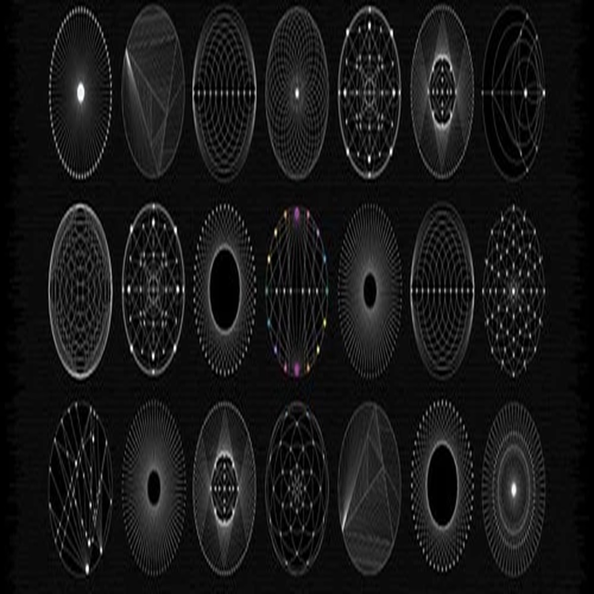 Andover - 40 108S By Giucy Giuce - Hypotrochoid - Night, Fabric by the Yard