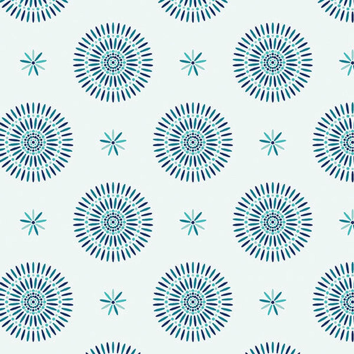 Gathering - Grand Finale - Aqua 44" / 45" Fabric Per Yard