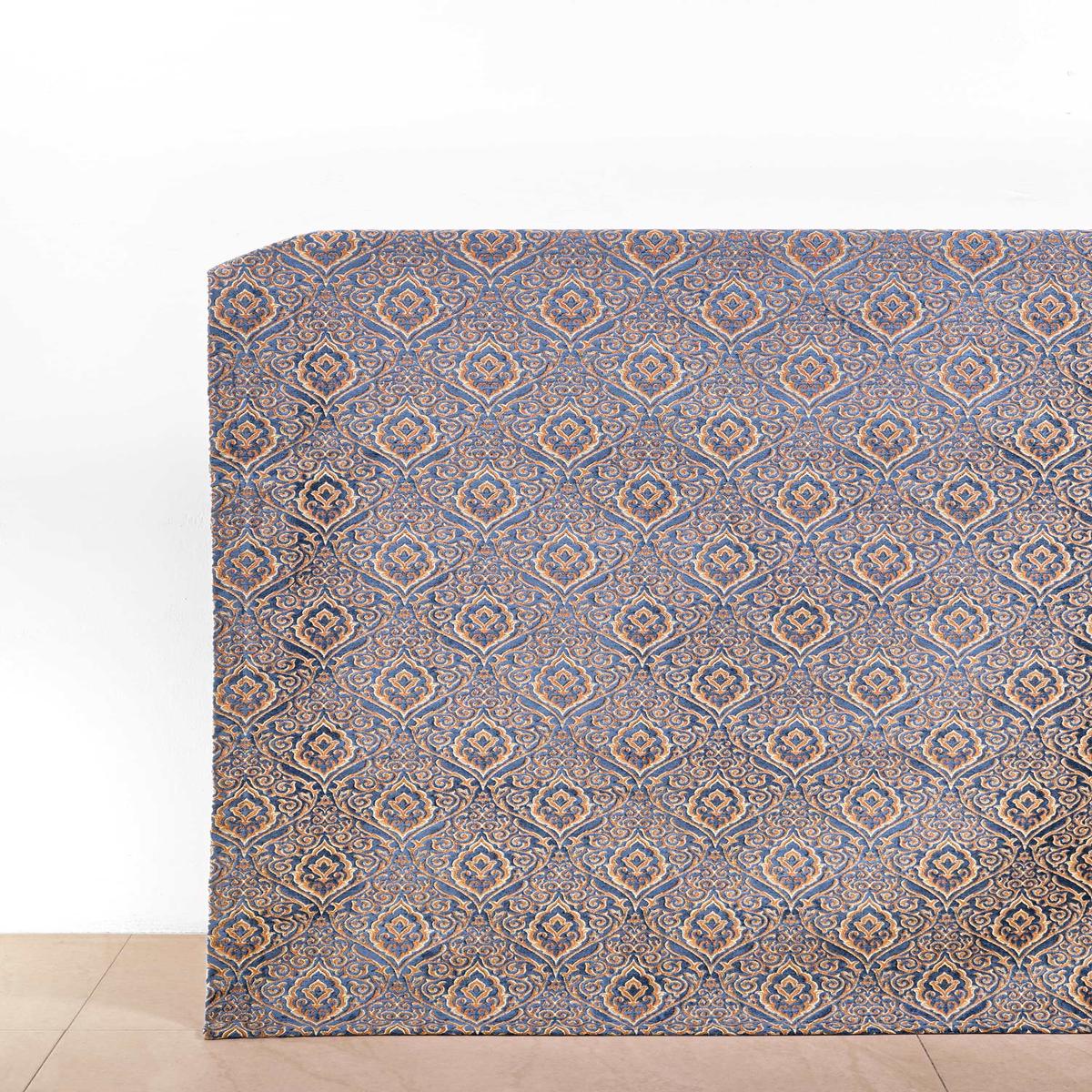 'Irish Brogue' Fabric by the Yard (Beige/ Blue)