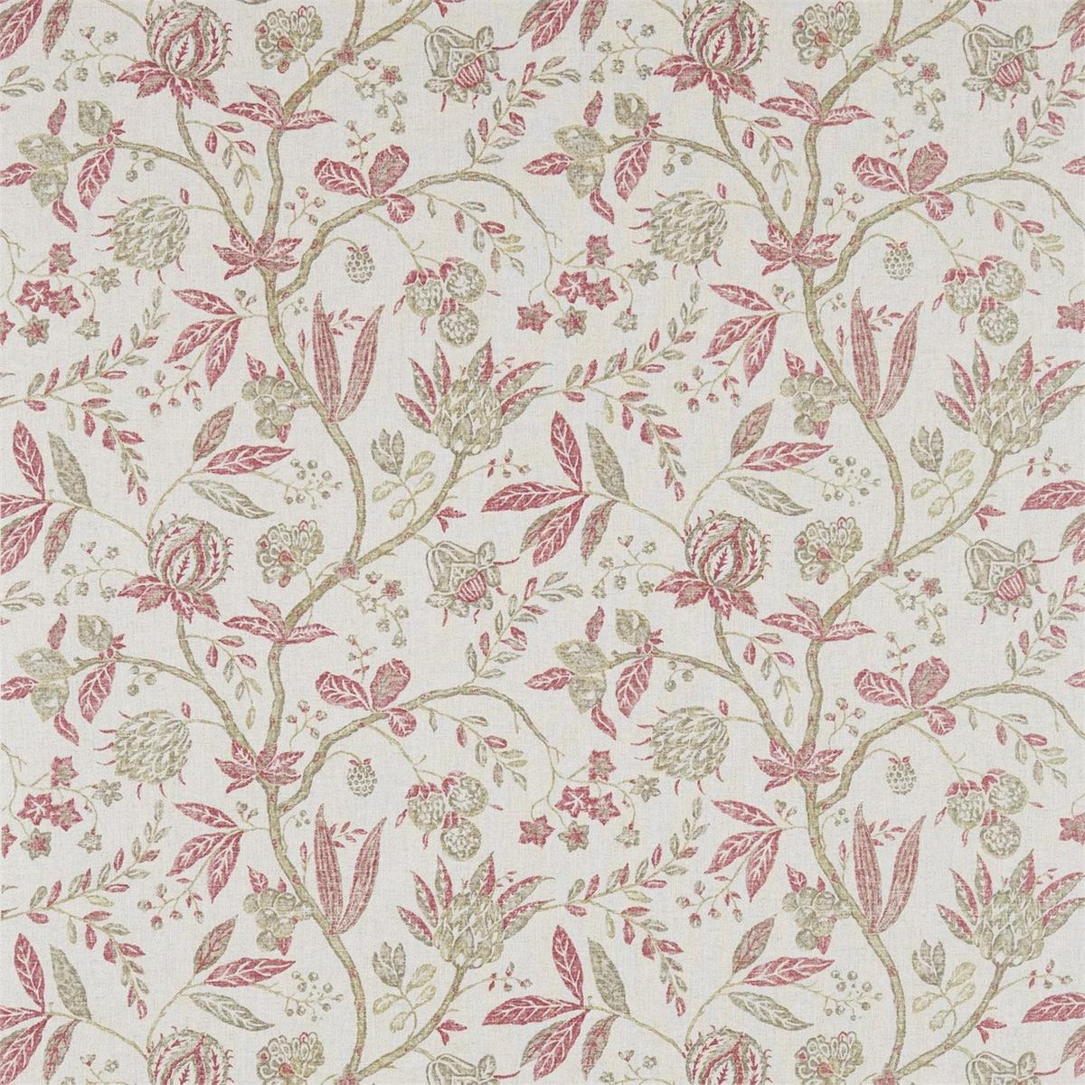 SANDERSON Solaine Fabric Leaves , Trees Russet,Cream - DFAB223975