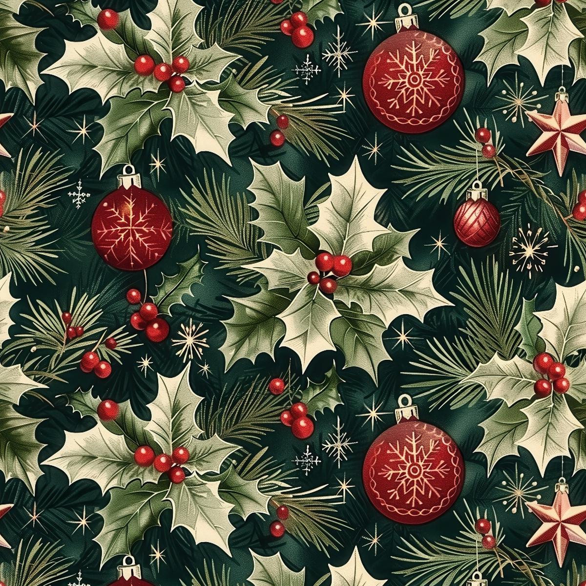 Festive Traditional Christmas Quilting Cotton Fabric