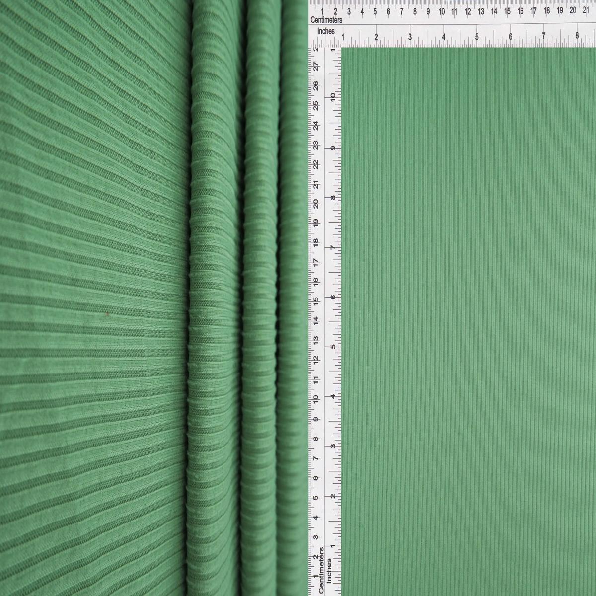 Rib Solid Stretch Knit Fabric - KNT4151 - SAGE