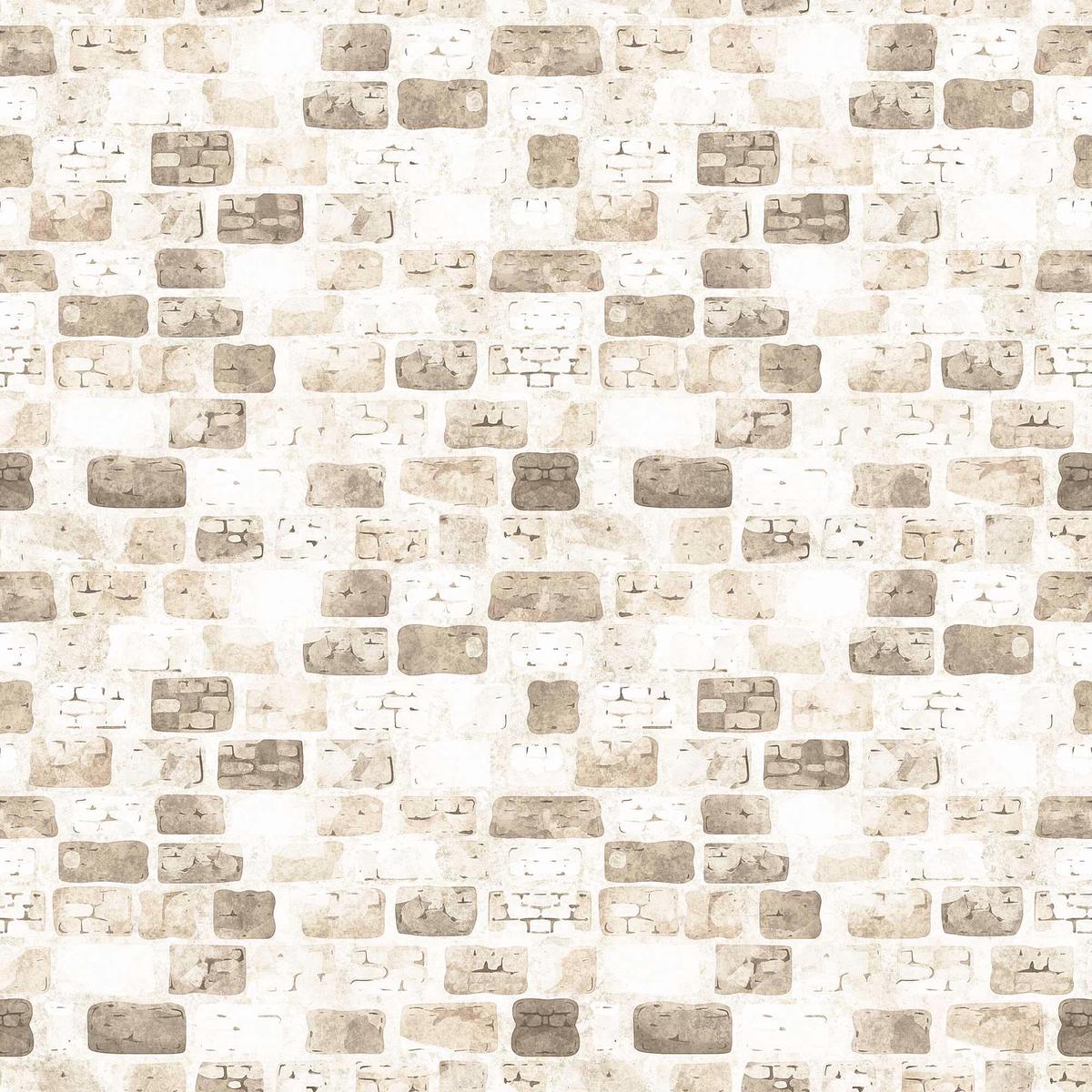 2yd End of Bolt - Dragon Dreams Castle Wall WIDEBACK 30961 Taupe - QT Fabrics - 108" - Brick Stones - Quilting Cotton Fabric