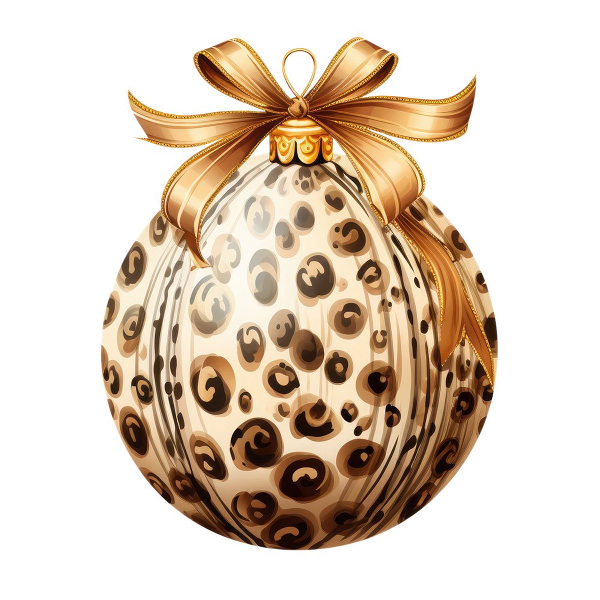 Brown Gold Ornament 2 Fabric Panel
