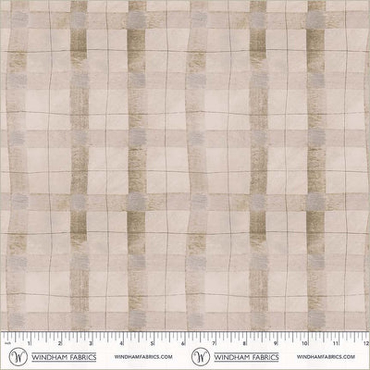 Oatmeal Plaid Cotton 43/44 Fabric Per Yard