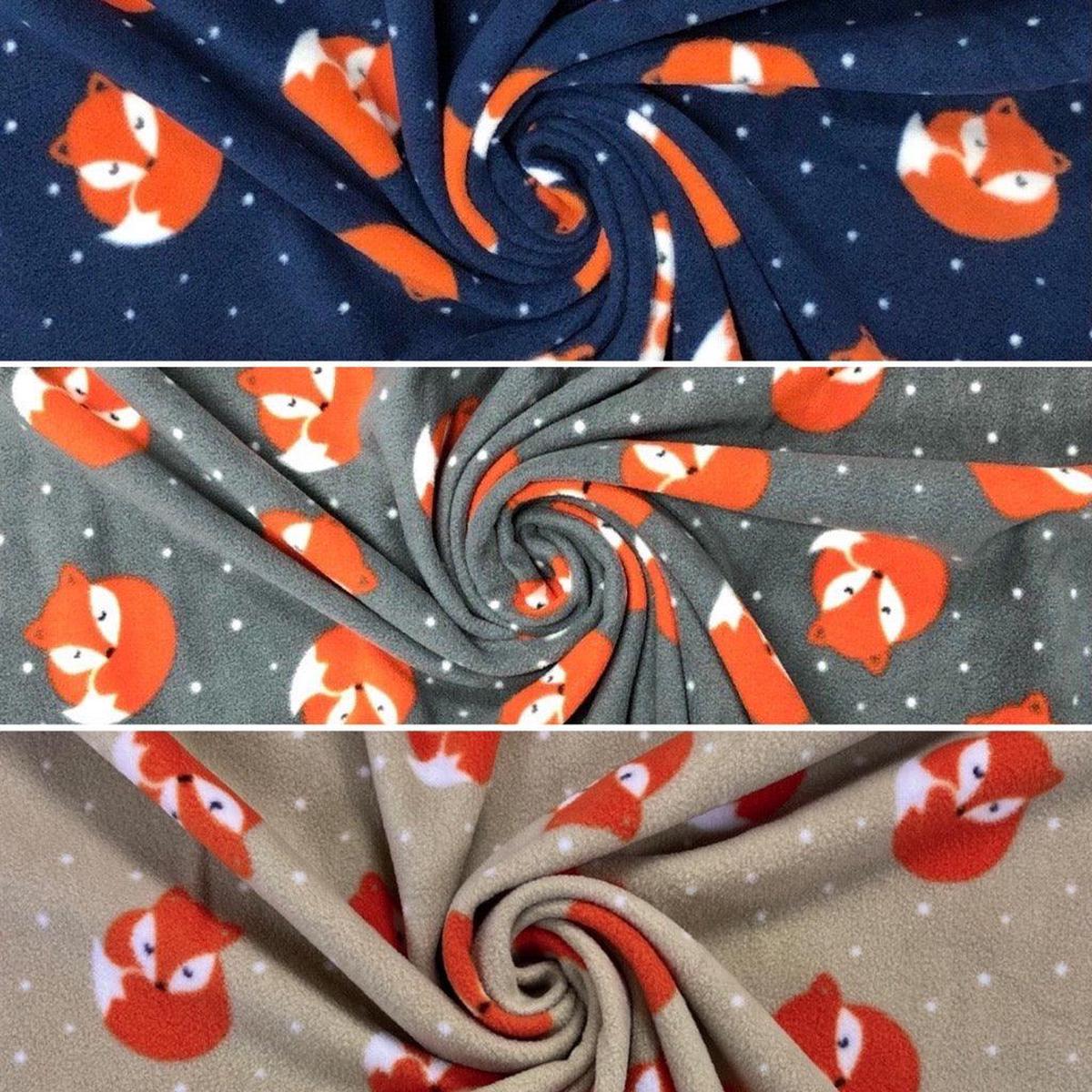 Sleeping Foxes Anti Pill Polar Fleece Fabric