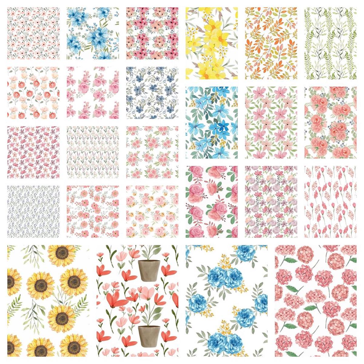 Watercolor Floral Collection - 12 Yard Bundle