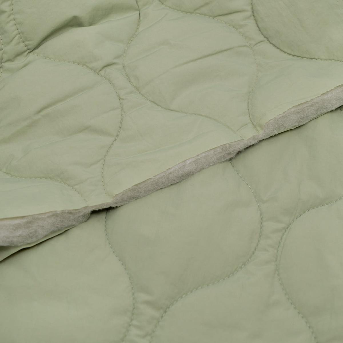 Wavy Quilted Nylon Puffer - Eucalyptus
