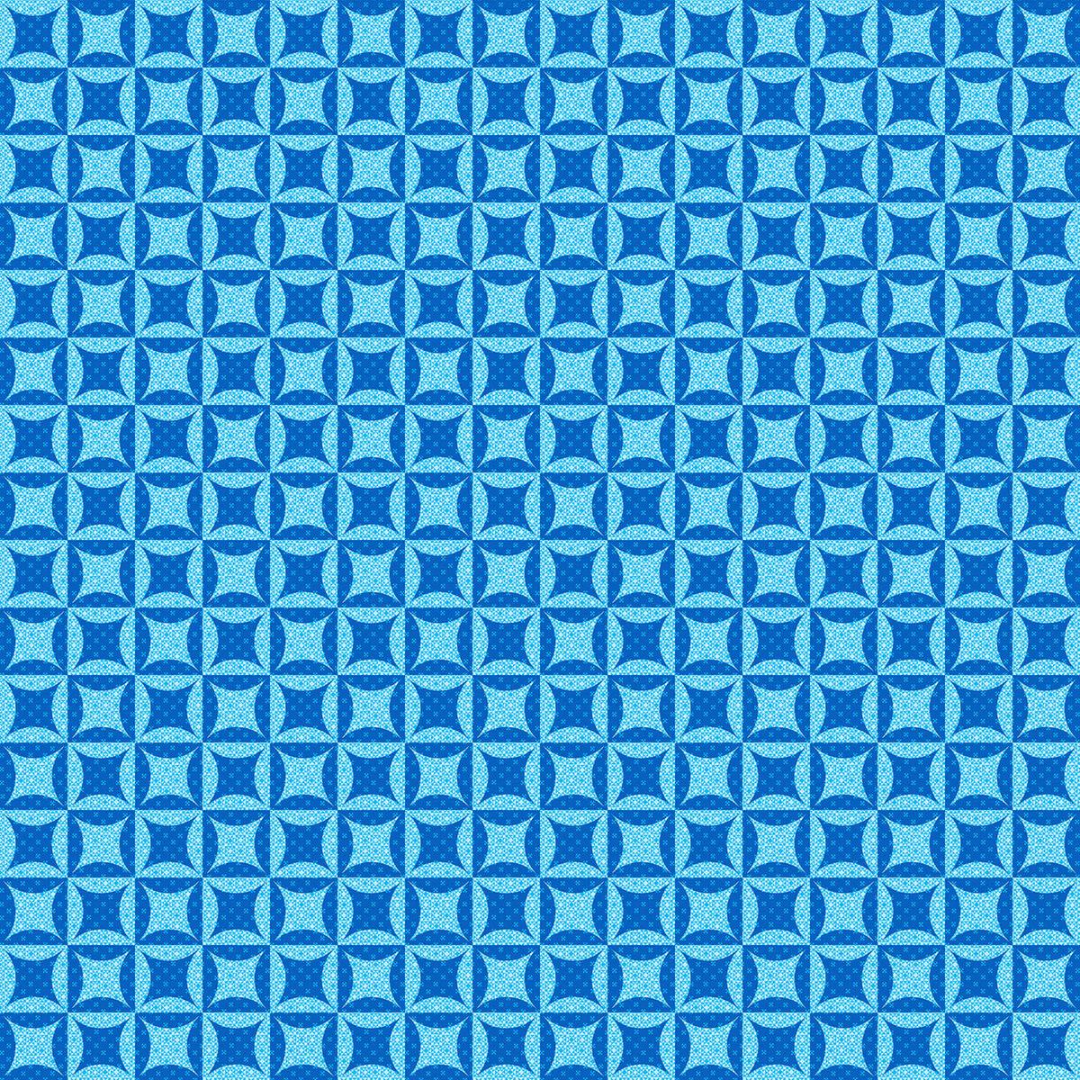 Light Blue Dark Blue Colorblock Party Cheater Prints 108" Cotton Fabric Per Yard